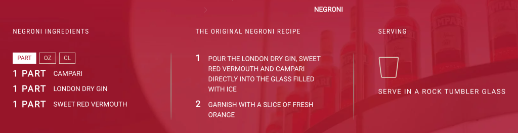 negroni cocktial